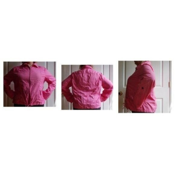 Chico's 3  Jacket Coat Windbreaker Pink WOMEN'S WOMAN'S SIZE LARGE - Picture 2 of 13